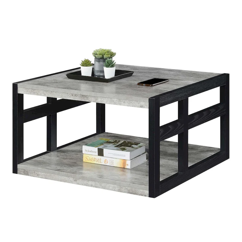 Convenience Concepts Monterey Square Coffee Table with Shelf