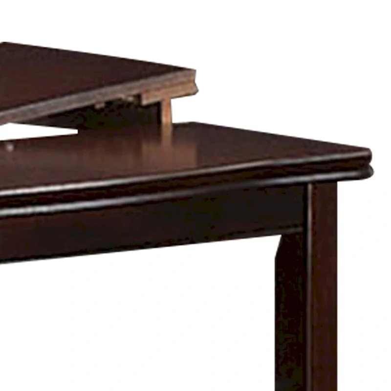 52 Inch Extendable Dining High Table, Brown Wood