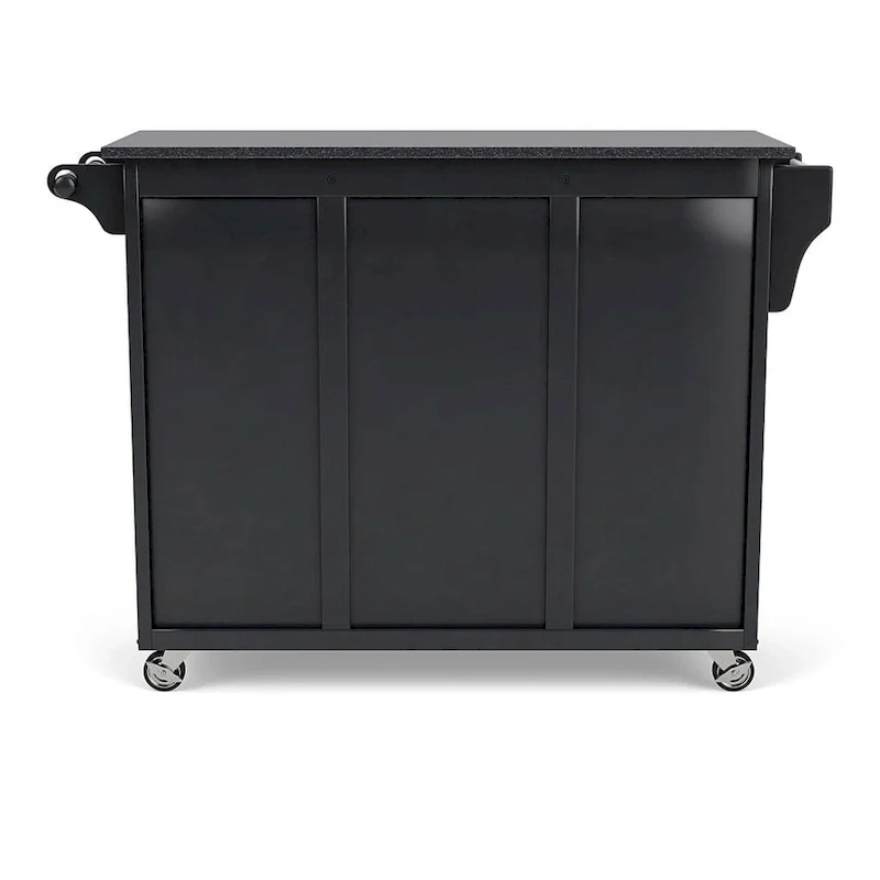Homestyles Black Wood Kitchen Cart - 48 x 18 x 36