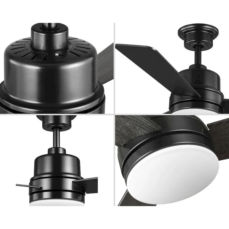 Trevina II Collection 44  Three-Blade Black Ceiling Fan - 10.630  x 21.330  x 10.820