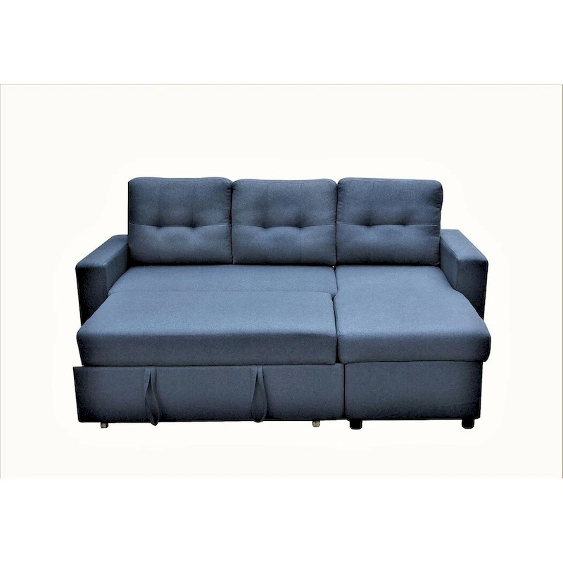 US Pride Furniture 79.92 inch Convertible L-Shaped Sectional Sleeper Sofa Bed Stylish Apartment Furniture