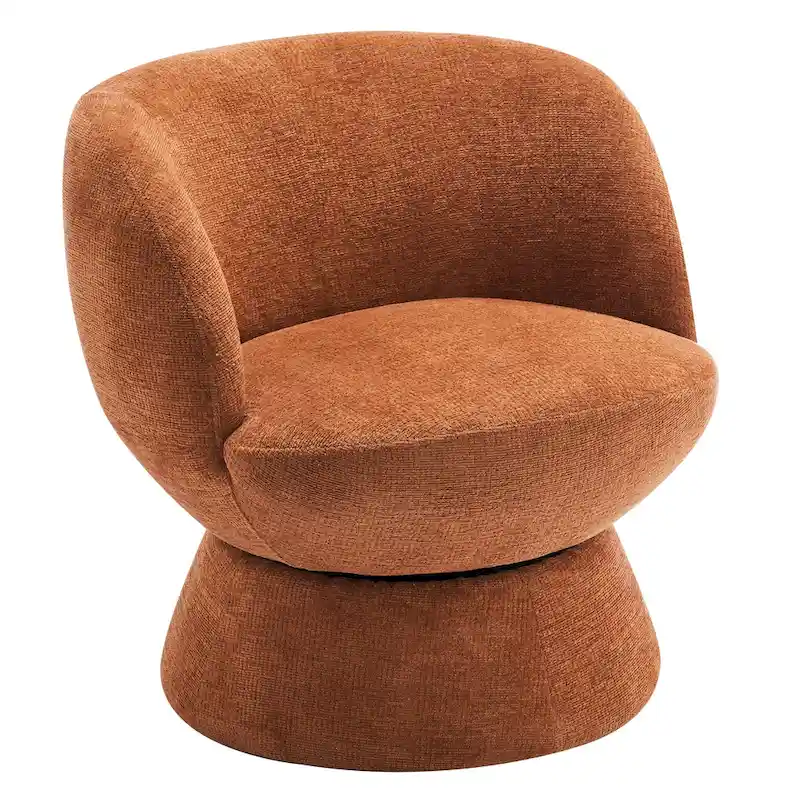 Set of1 Boucle Upholstered Modern Style Swivel Accent Chair