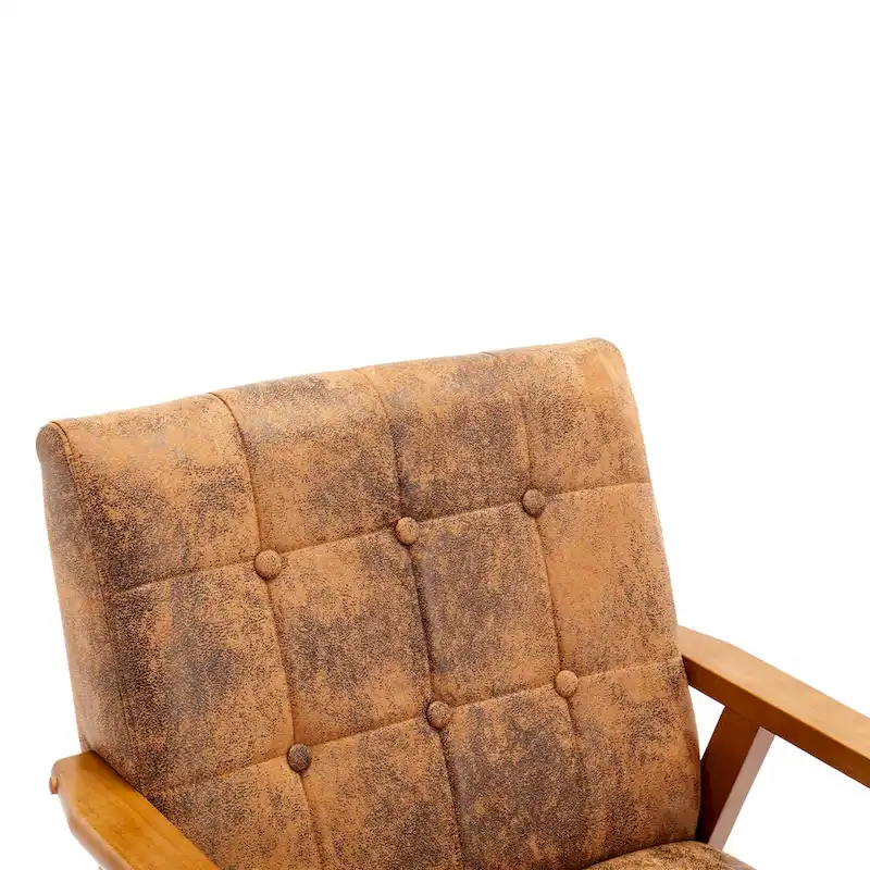 28.74 Tufted Accent Chair with Solid Wood Frame