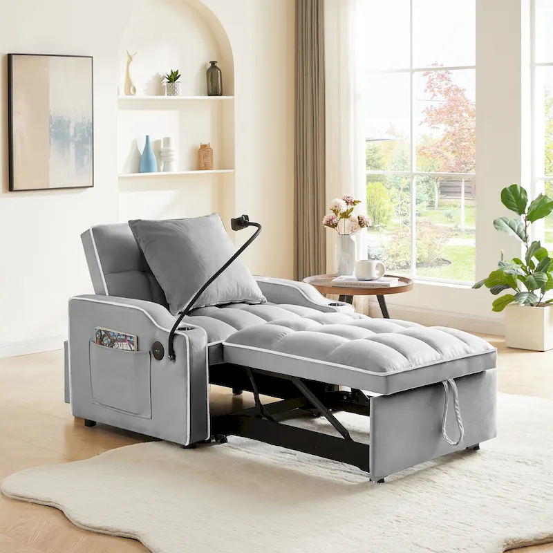 Convertible Sleeper Chair Sofa Bed Adjustable