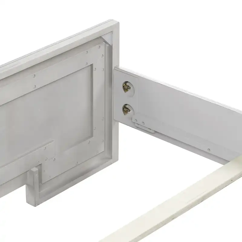 Furniture of America Klasiin Rustic White Wood Panel Bed