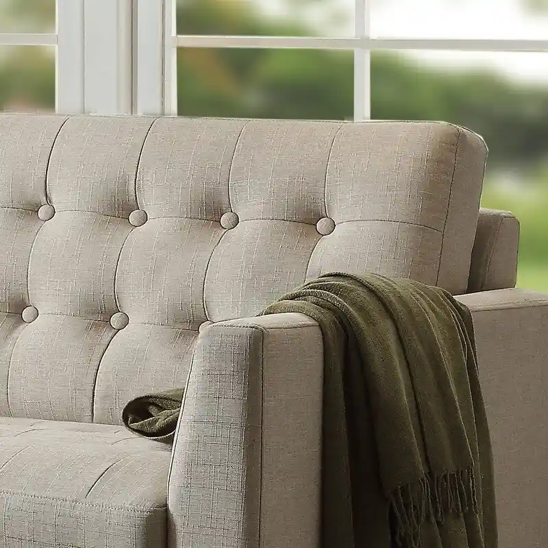 Estrella Multicolor Tufted Square Arm Loveseat 33 inches Wide