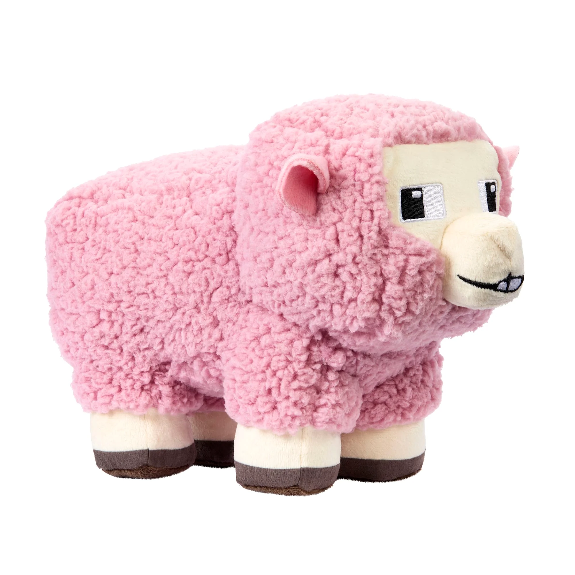 Minecraft Pink Sheep Plush Toy, 8-Inch Collectible Soft Doll Inspired By A Minecraft Movie
