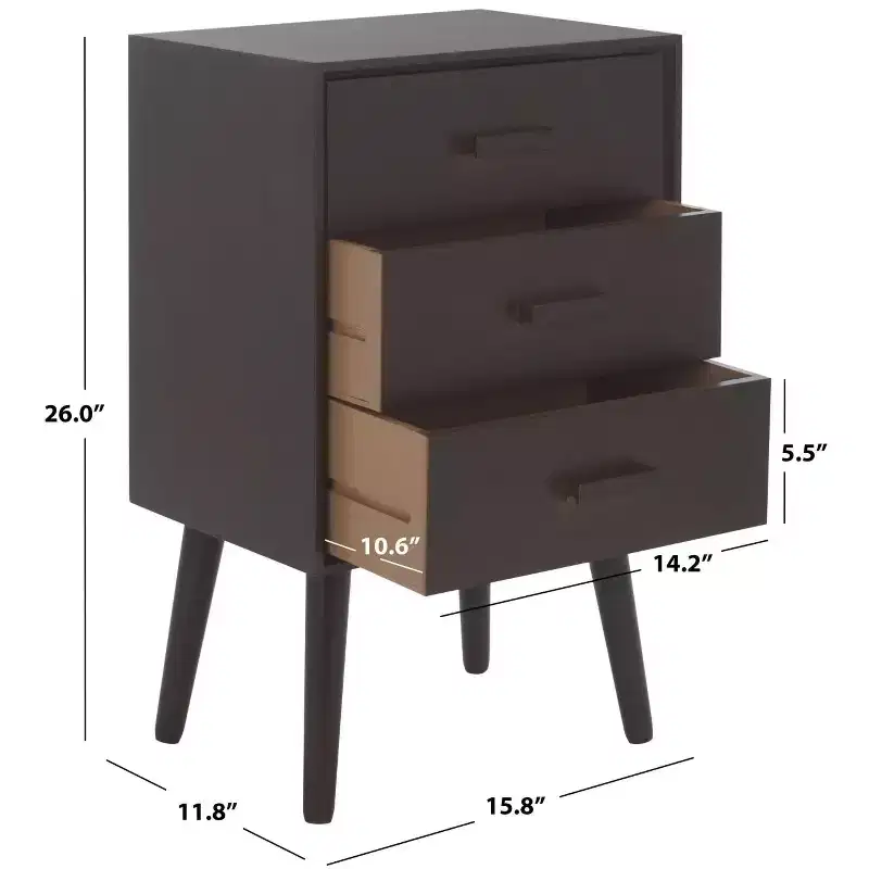 Pomona 3 Drawer Accent Table - CHS5700 - Safavieh