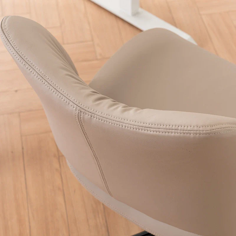 Swivel Armless Ergonomic Office Chair with Wheels