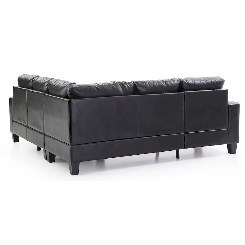 Newbury 82 in. W 2-piece Faux Leather L Shape Sectional Sofa - 32L x 82W x 35H