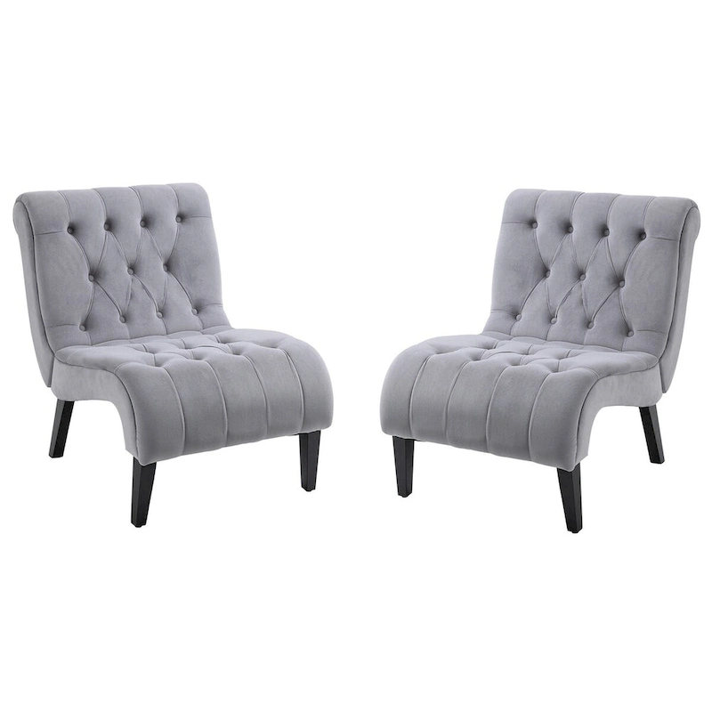 AVAWING Set of 2 Armless Accent Upholstered Lounge Chair