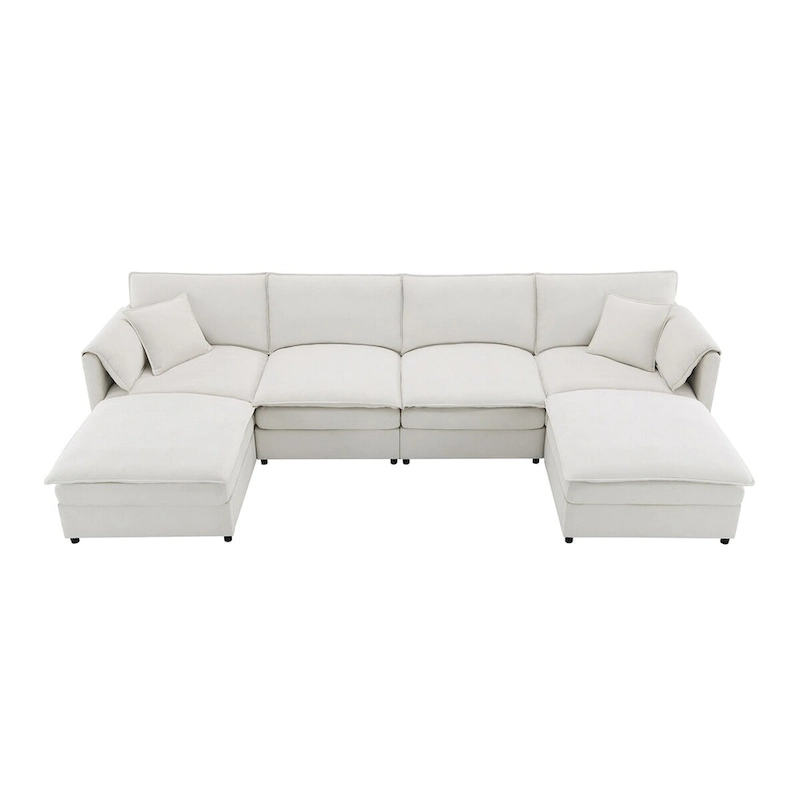 134*66 Chenille Modular Sectional Sofa