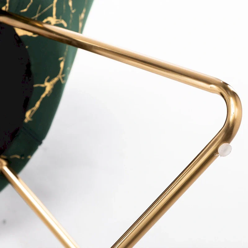 Modern Bronzing Velvet Upholstered Accent Chair Vanity Leisure Chair