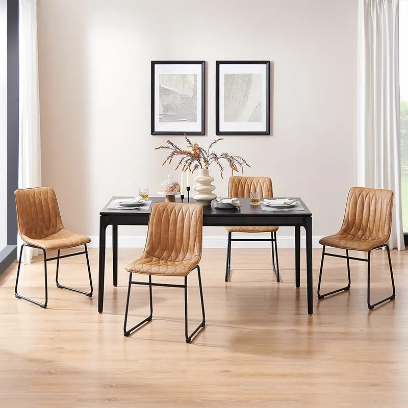 Art Leon Faux Leather Dining Chair (Set of 2)