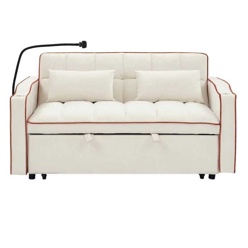 55.51 inch versatile foldable sofa bed in 3 lengths