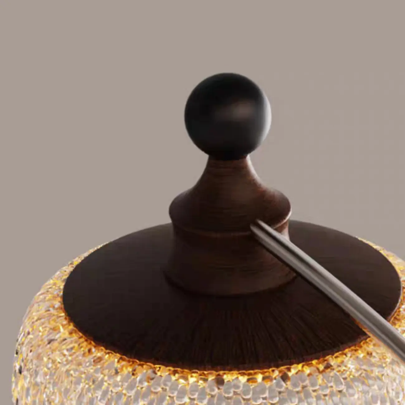 Black Crystal Wood Branch Modern Crystalline Chandelier