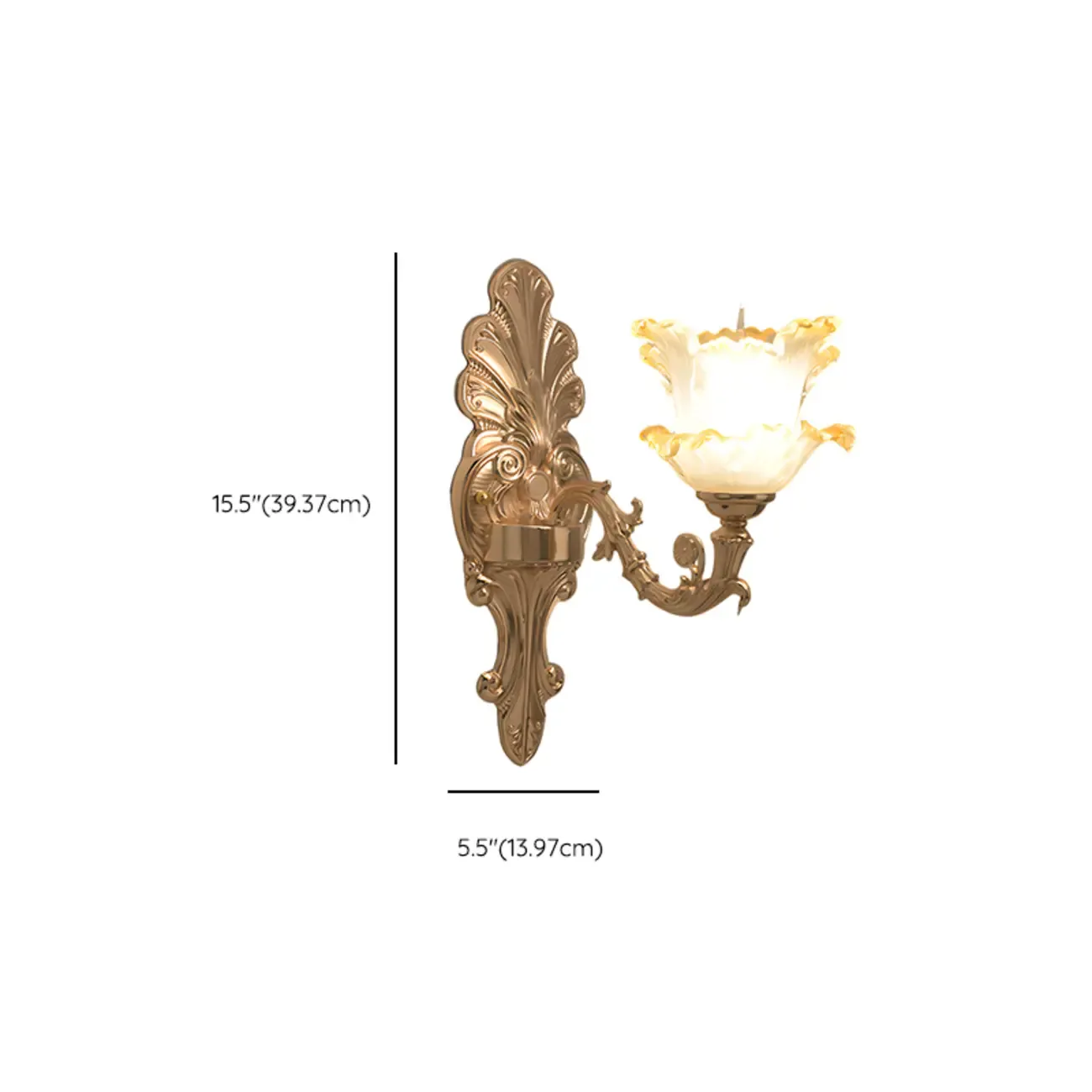 Mini Antique Gold Wall Sconce with Geometric Crystal Shade