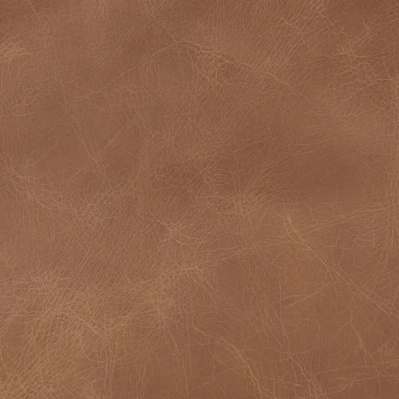 Brown Genuine Leather w/ Light Brown Solid Beechwood Frame Accent Chair - 27.9W x 34D x 34.4H