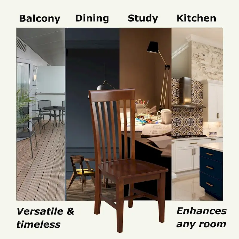 International Concepts Solid Wood Cosmo Tall Mission Chairs, Set of 2