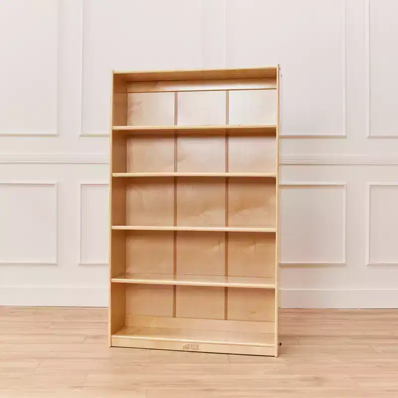 ECR4Kids Wooden Classic Bookcase with Adjustable Shelves, 60in, Classroom Bookshelf