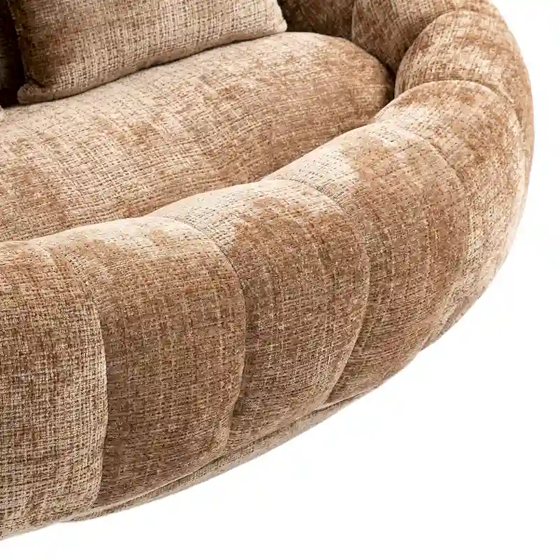 Coffee Modern 59  Chenille Loveseat Chaise Lounge Chair