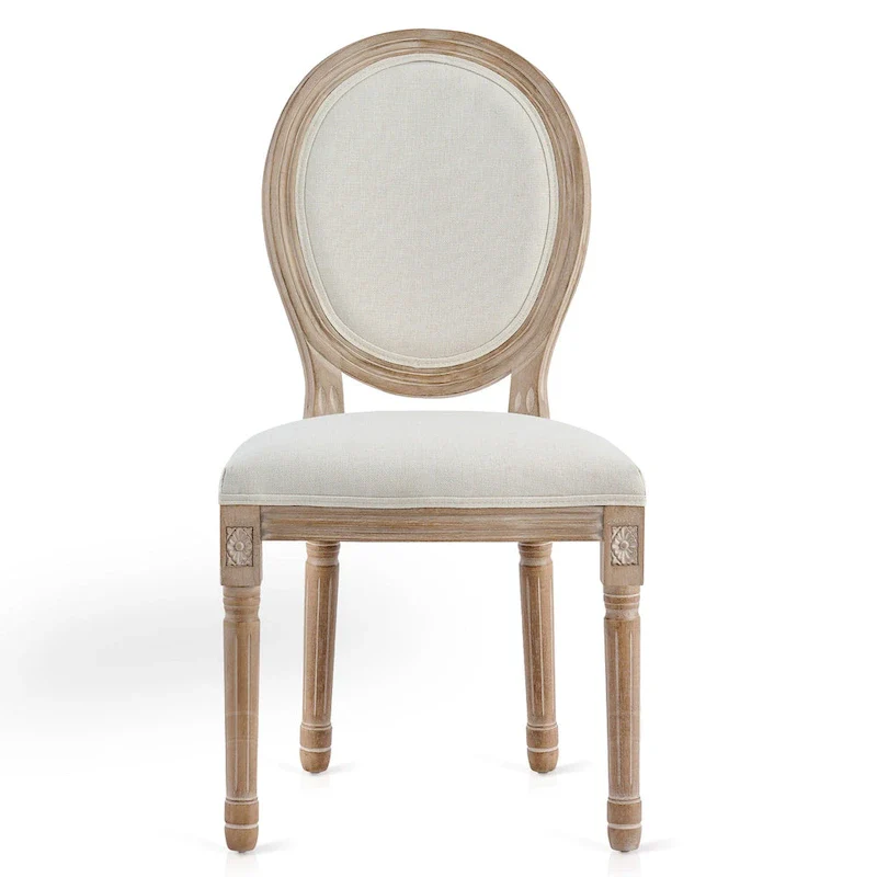 CO-Z King Louis XVI Upholstered Dining and Side Chairs, Set of 2