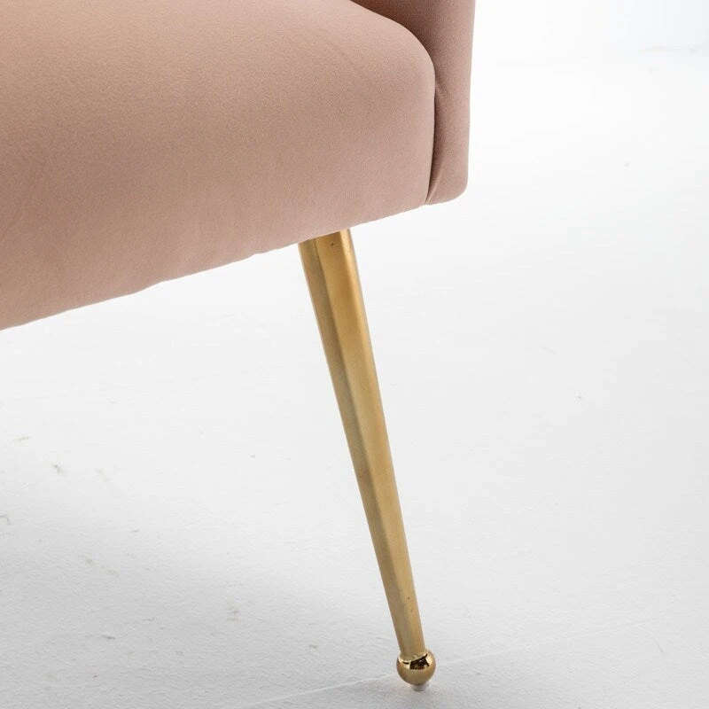 Modern Dining Chairs Set of 2, Upholstered Accent Chair Tufted Back Armless Chair with Back Pull