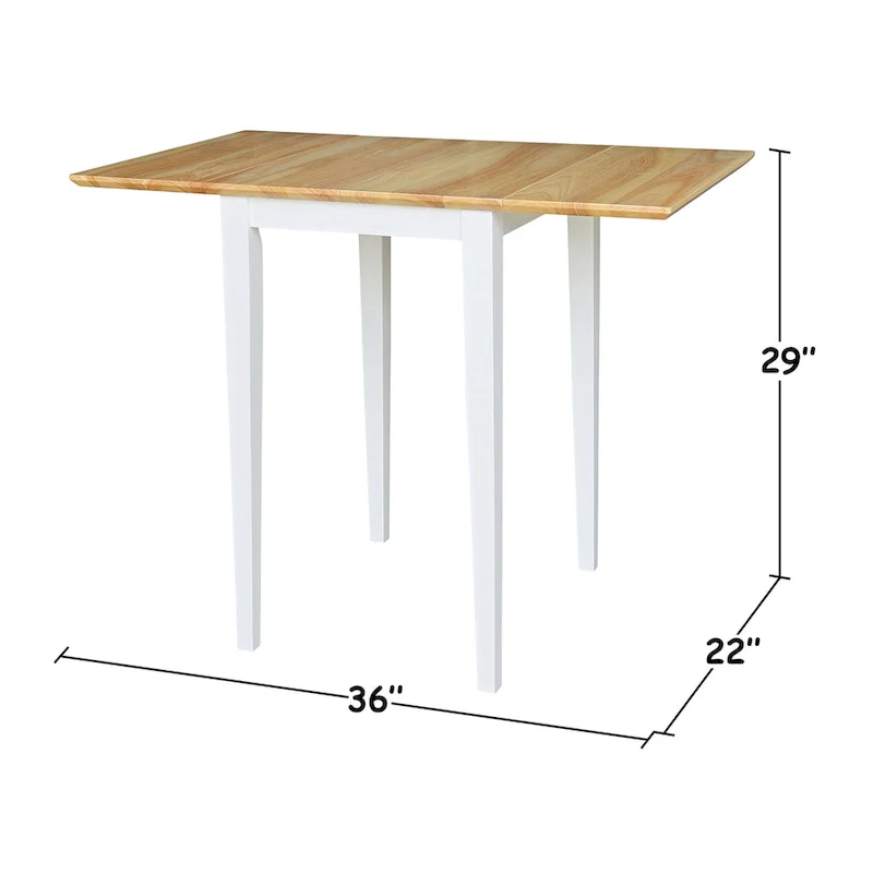 International Concepts Small Drop Leaf Shaker Style Dining Table