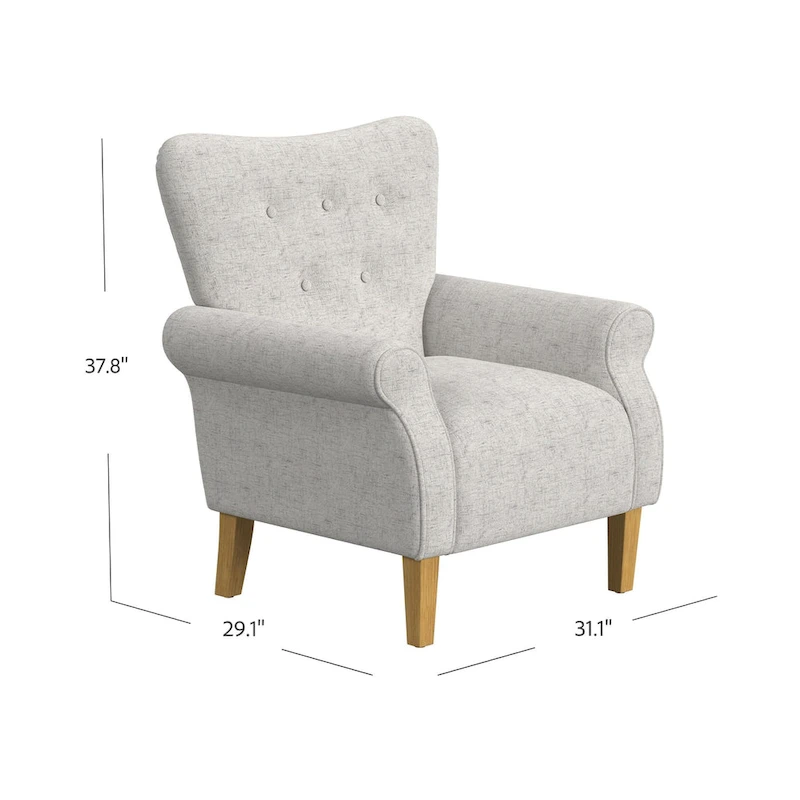 HomePop Rolled Arm Accent Chair