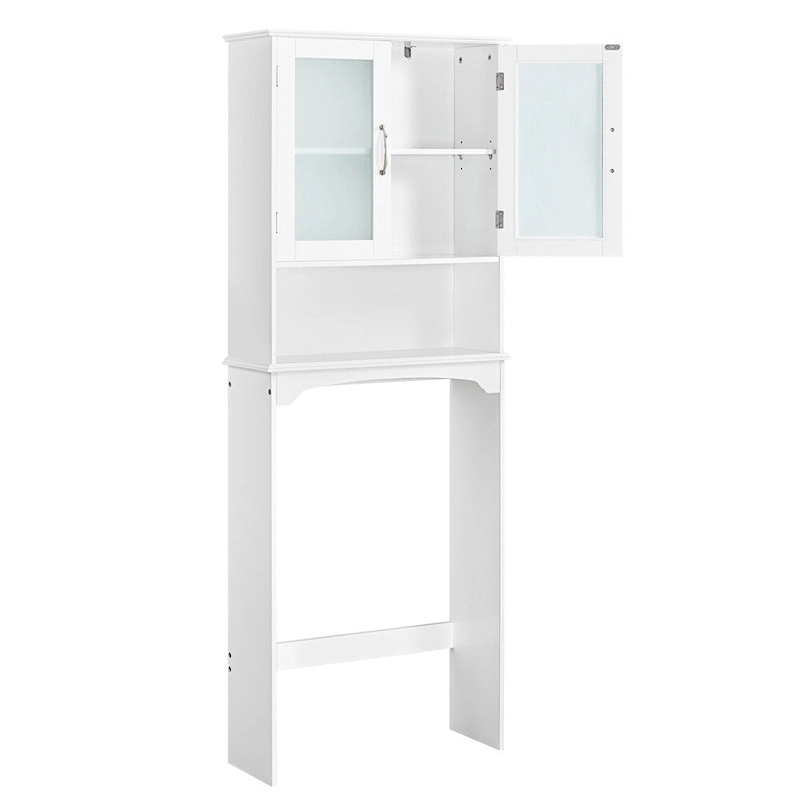 Yaheetech Bathroom Organizer Over The Toilet,2-Door,1 Open-Shelf