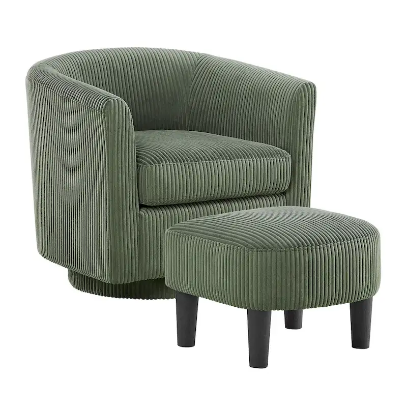 26.38 Swivel Arm Chair with Ottoman