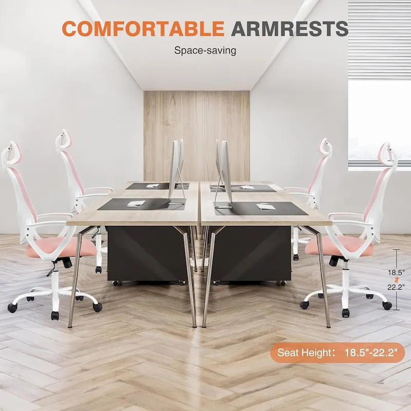 Ergonomic Office Chair, High Back Desk Chair with Headrest, Home Office Swivel Mesh Computer Chair Office Chairs