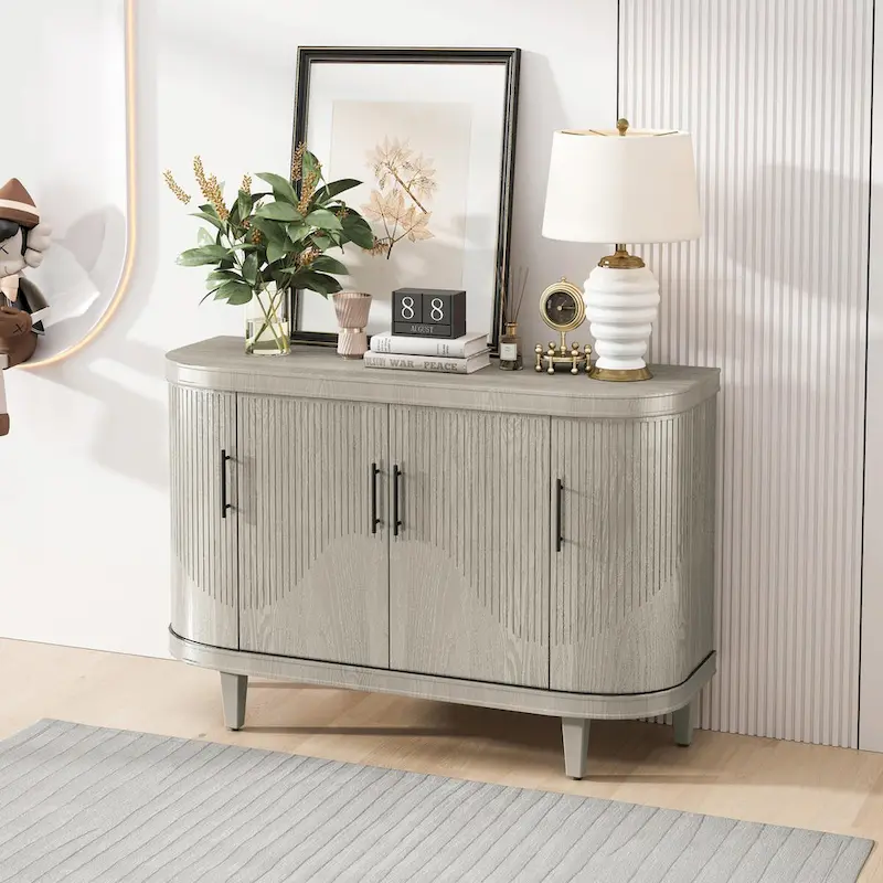 47.2-Inch Wooden Console Table & Coffee Bar Cabinet