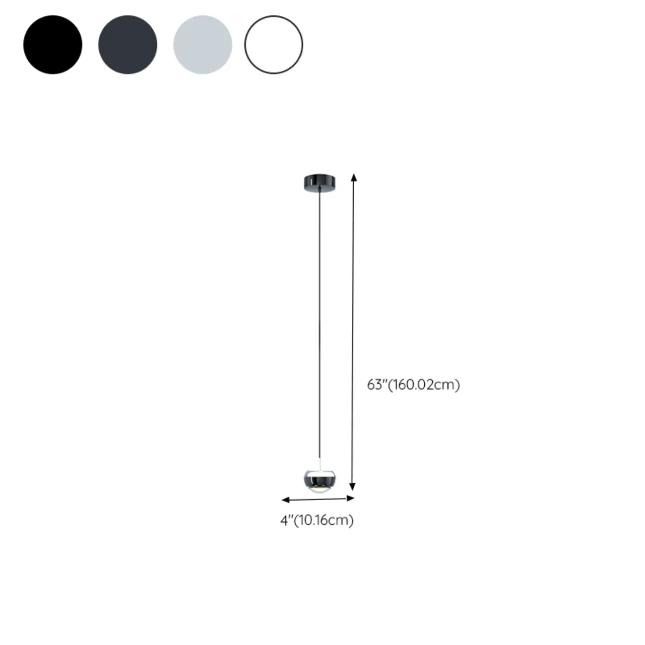 Clear Acrylic Metal Globe 2-Light  Pendant Light