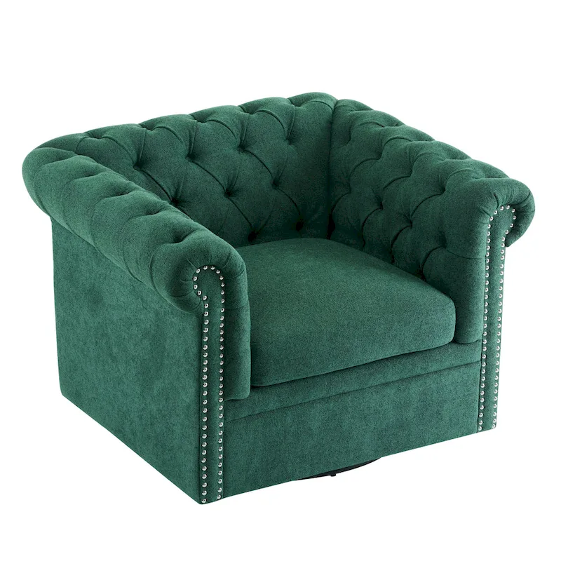 Wiers Chesterfield Swivel Tufted Club Chair by Christopher Knight Home