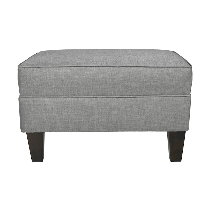 MJL Furniture Madison Squared Fabric Upholstered Welted Ottoman