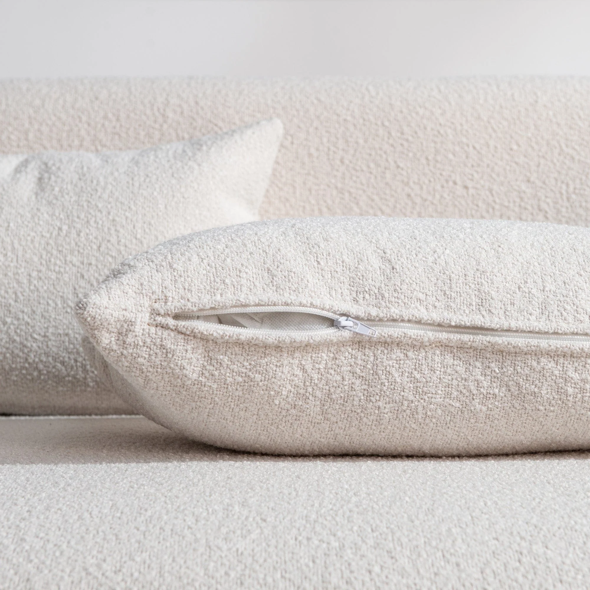 KINWELL Boucle Upholstered 2-Seats Loveseat with Pillows