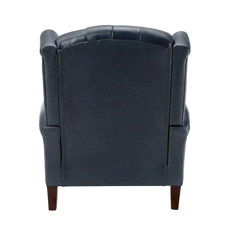 Alex Classic Wingback Leather Armchair with Nailhead Trim Set of 2 by HULALA HOME