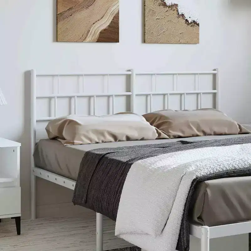 vidaXL Metal Headboard, Powder-Coated Steel, Headboard Only