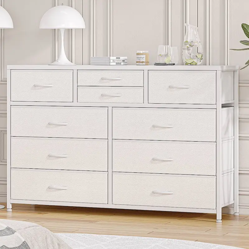 10-Drawer Dresser with TV Stand Top