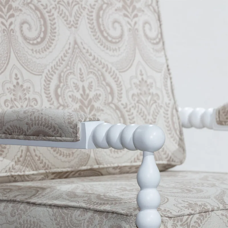Spindle Fabric Arm Chair
