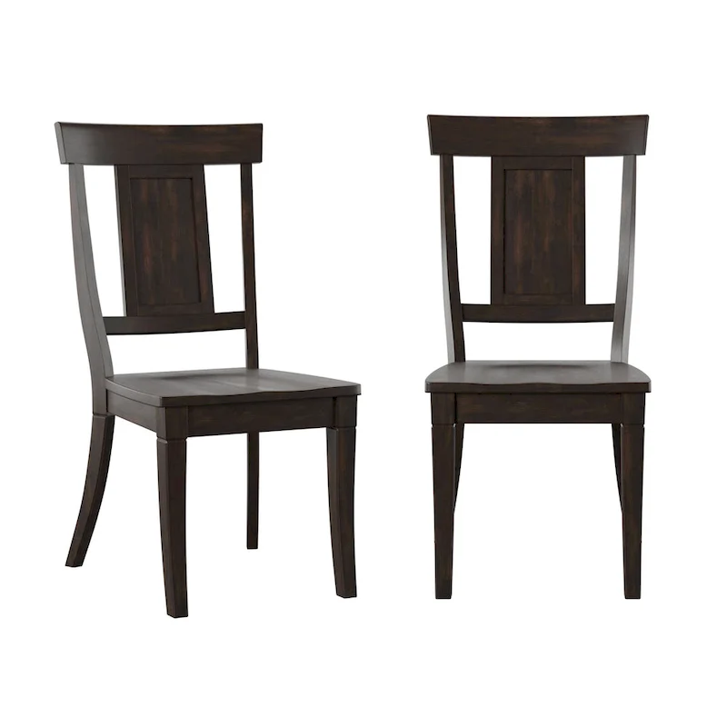 Ronda Panel Back Wood Dining Chairs (Set of 2)