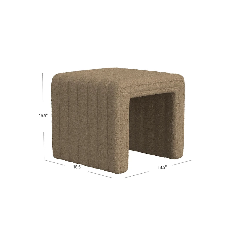 HomePop Modern Channel Ottoman