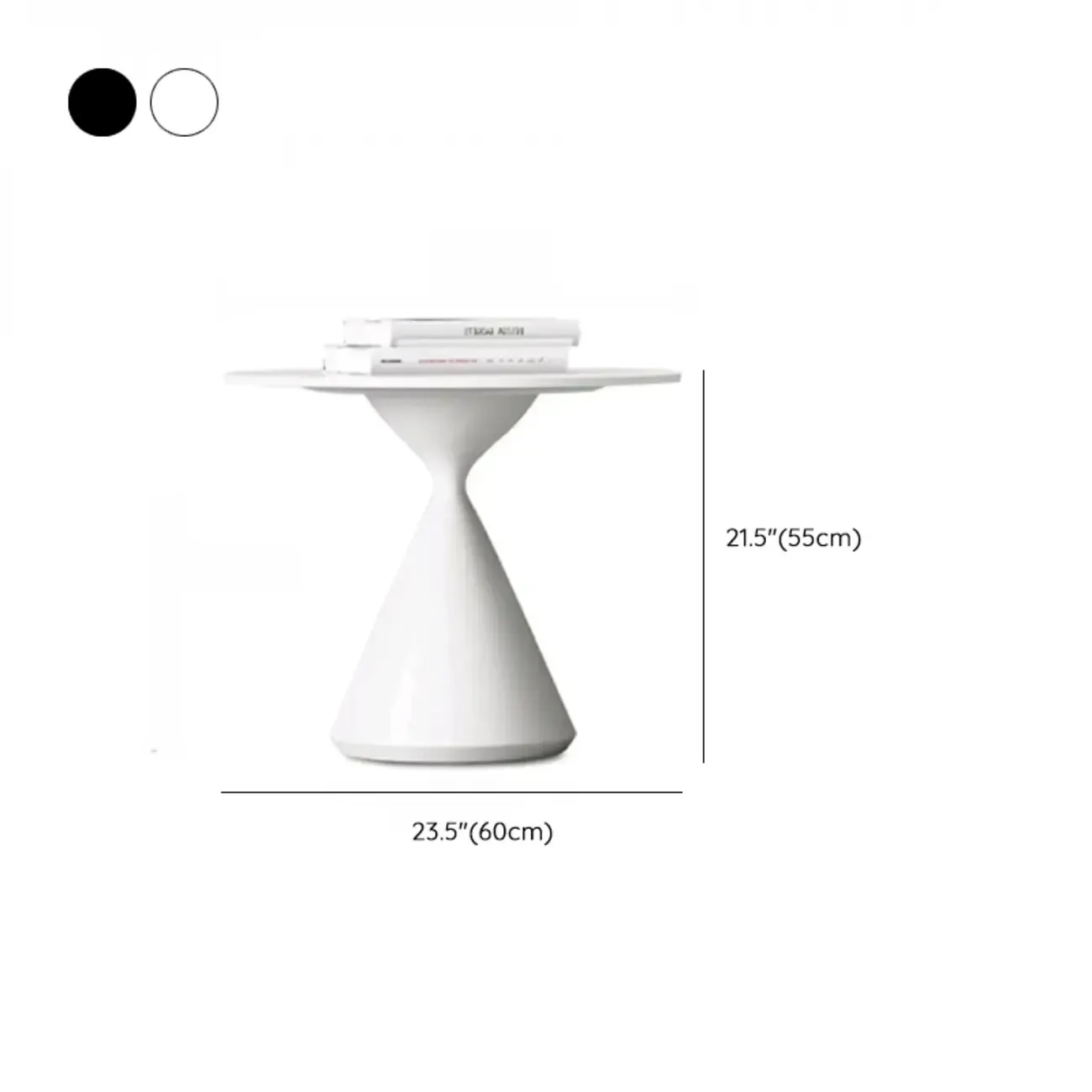 White Round Nesting Coffee Table with Modern Simple Style