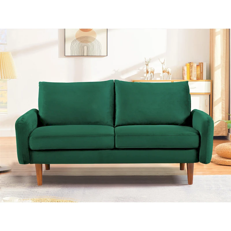 US Pride Furnitirue 58W Tapered Legs Kent Velvet Loveseat