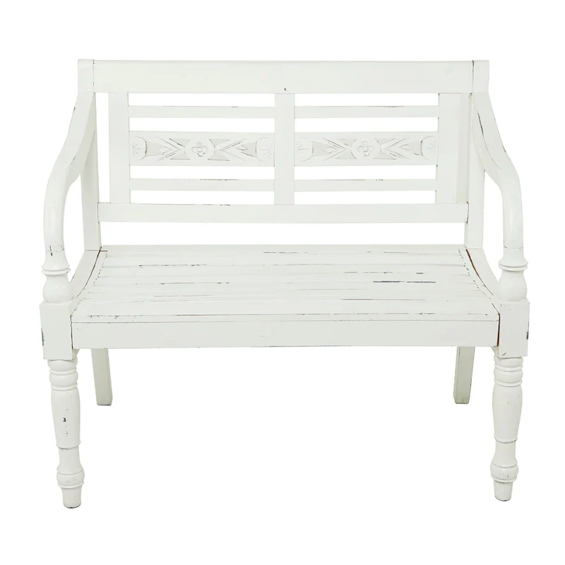 Wood Bench - White - 22Wx40Lx36H