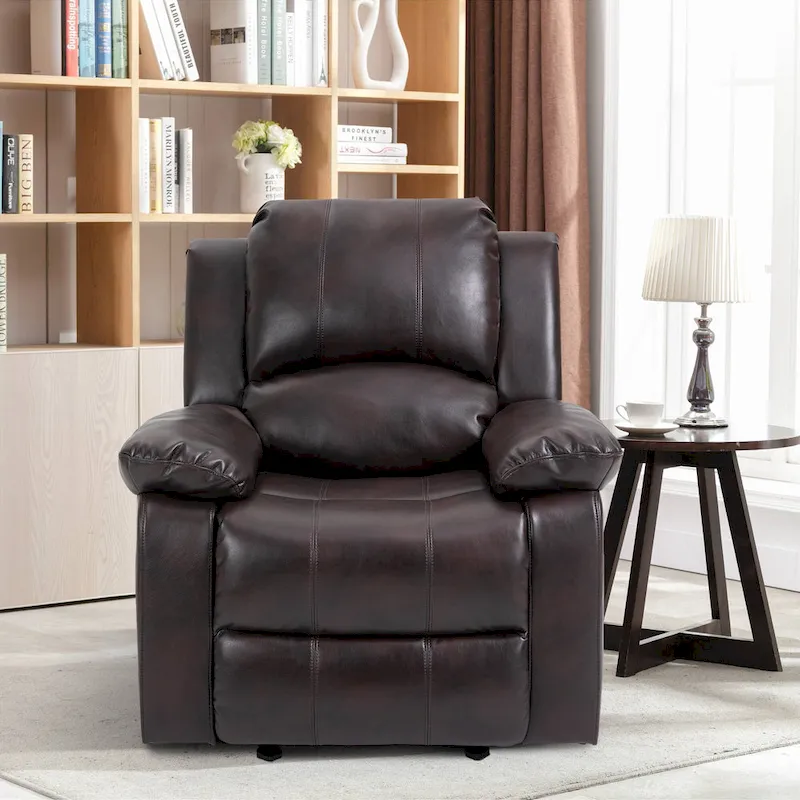 Clihome Faux Leather Recliner Chair with Massage