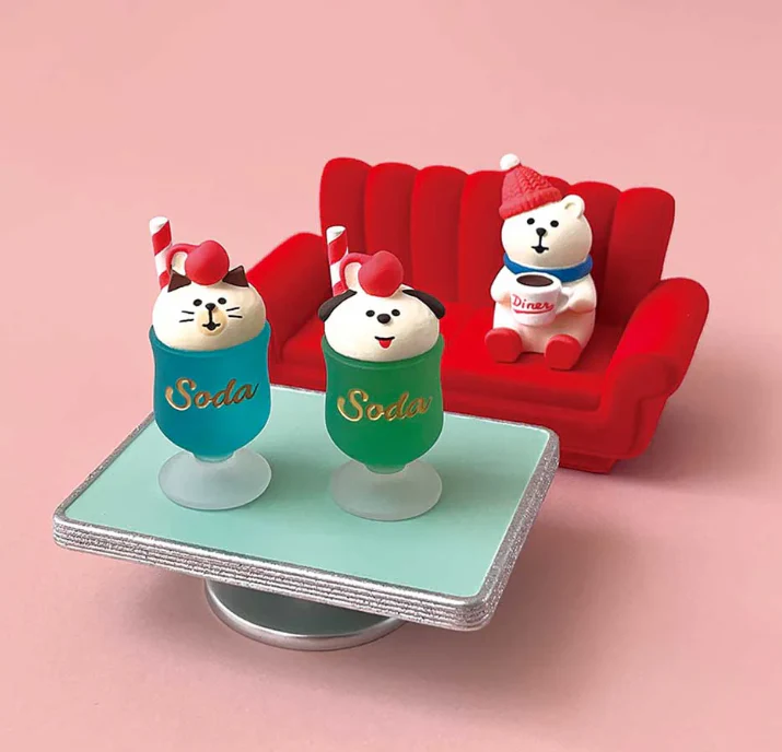 Decole Concombre Figurine - Donut Shop - Cat Cream Soda