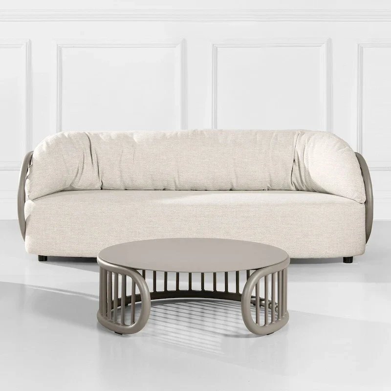 Harper 34.5 Aluminum Patio Round Coffee Table