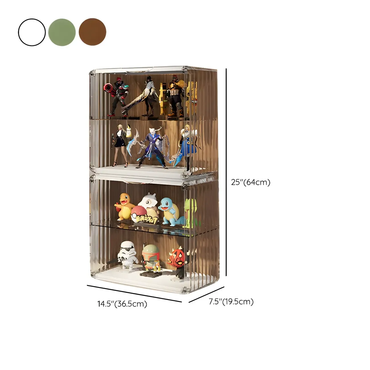 Living Room Stackable Clear Acrylic Display Cabinet